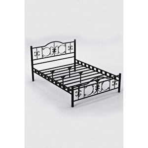 Pero Çift Kişilik Ferforje Metal Karyola Siyah