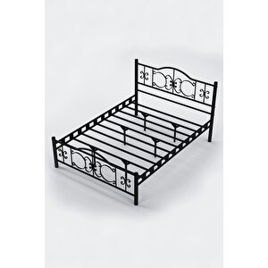 Pero Çift Kişilik Ferforje Metal Karyola Siyah