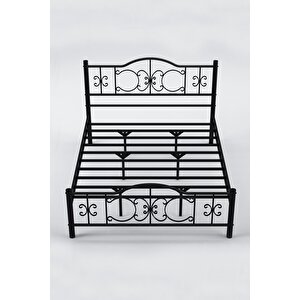 Pero Çift Kişilik Ferforje Metal Karyola Siyah