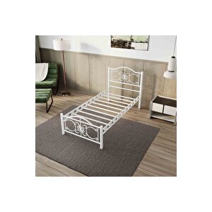 Pero Tek Kişilik Ferforje Metal Karyola 120x200 cm