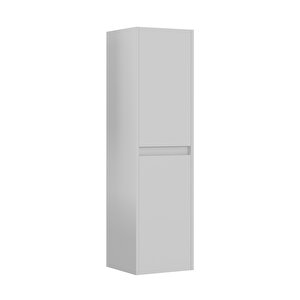Side 40 Cm Banyo Boy Dolabı Parlak Beyaz