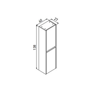 Side 40 Cm Banyo Boy Dolabı Antrasit