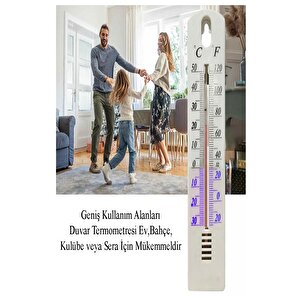 Termometre Plastik 2 Li 1 Paket  Duvar İç Ve Dış Mekan Sıcaklık Ölçer Ev Bebek Odası Kuluçka Makinesi