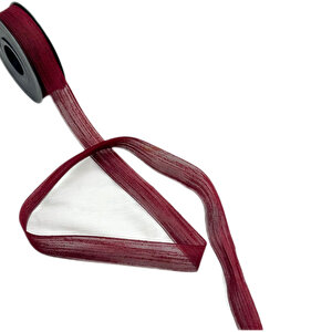 Nopel Keten Kurdele 2.5 Cm  (20 Metre)  Bordo