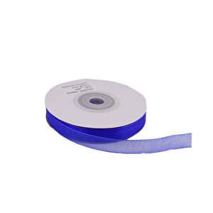 Organze Kurdele 10 Mm (22 Metre)  Saks Mavi