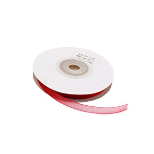 Organze Kurdele 6 Mm (22 Metre)  Kırmızı