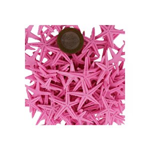 Polyester Deniz Yıldızı Minik Boy  1.5 Cm -3 Cm (100 Adet)  Pembe