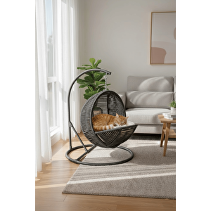 Pet Lüxperi Kedi Salıncağı & Kedi Yatağı & Kafesi 38x45x65 Cmantrasit