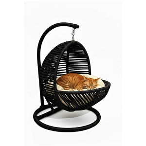 Reyo Pet Lüxperi Kedi Salıncağı & Kedi Yatağı & Kafesi 38x45x65 Cm Siyah