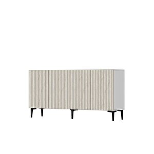 Ka1513bt Zeynep150 Konsol, Tv Sehpasi Beyaz-traverten Kapak 150cm