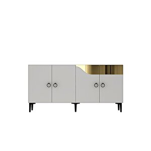 Ka1514bg Gama150 Konsol, Kahve Köşesi̇, Tv Sehpasi Beyaz-gold 150cm Beyaz gold