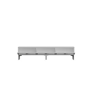 Tsa1802bs - Tuna Tv Stand, Tv Sehpasi Beyaz-silver 180cm