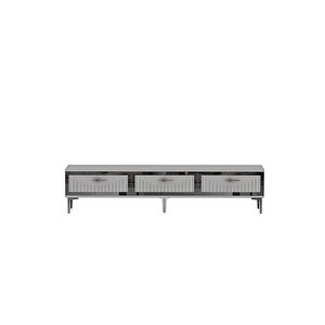 Tsa1802bs - Tuna Tv Stand, Tv Sehpasi Beyaz-silver 180cm