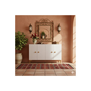 Ka1204bg Simple120 Konsol, Kahve Köşesi̇ Ve Tv Sehpasi Beyaz-gold 120cm