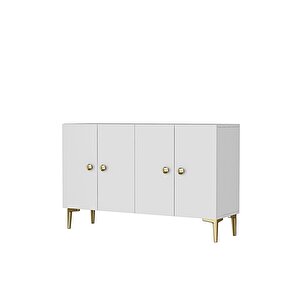 Ka1204bg Simple120 Konsol, Kahve Köşesi̇ Ve Tv Sehpasi Beyaz-gold 120cm