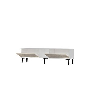 Tsa1502bt - Corsatv150 Tv Stand, Tv Sehpasi Beyaz-traverten Kapak 150cm
