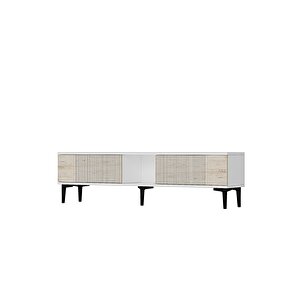 Tsa1502bt - Corsatv150 Tv Stand, Tv Sehpasi Beyaz-traverten Kapak 150cm