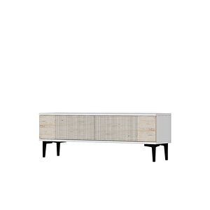 Tsa1203bt - Corsatv120 Tv Stand, Tv Sehpasi Beyaz-traverten Kapak 120cm