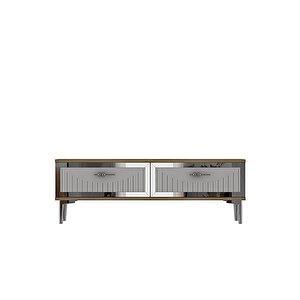 Tsa1204dbg - Tunatv120 Tv Stand, Tv Sehpasi Safi̇rmeşe-beyaz-silver 120cm