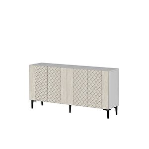 Ka1512bt Resso150 Konsol, Kahve Köşesi̇, Tv Sehpasi Beyaz-traverten 150cm