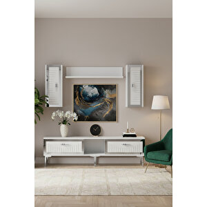 Tvr1501bs - Tuna150 Tv Üni̇tesi̇ Beyaz Silver 150cm Beyaz-Gümüş
