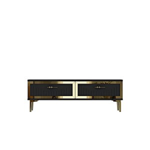 Tsa1204ag - Tunatv120 Tv Stand, Tv Sehpasi Antrasi̇t-gold 120cm Antrasit Gold