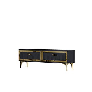 Tsa1204ag - Tunatv120 Tv Stand, Tv Sehpasi Antrasi̇t-gold 120cm Antrasit Gold