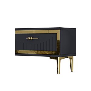 Tsa1204ag - Tunatv120 Tv Stand, Tv Sehpasi Antrasi̇t-gold 120cm