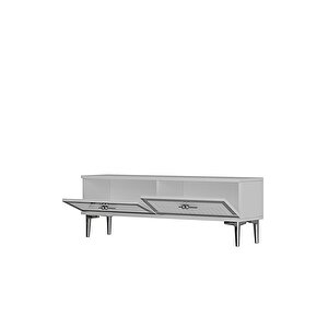 Tsa1204bs - Tunatv120 Tv Stand, Tv Sehpasi Beyaz-silver 120cm