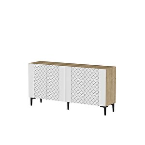 Ka1512db Resso150 Konsol, Kahve Köşesi̇, Tv Sehpasi Safi̇rmeşe-beyaz 150cm