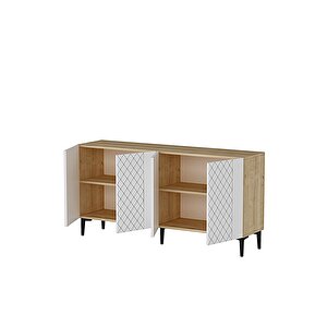 Ka1512db Resso150 Konsol, Kahve Köşesi̇, Tv Sehpasi Safi̇rmeşe-beyaz 150cm