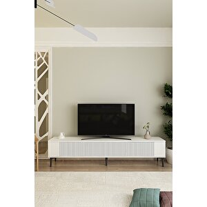 Tsa1803b - Corsa180 Tv Stand, Tv Sehpasi Beyaz 180cm Beyaz