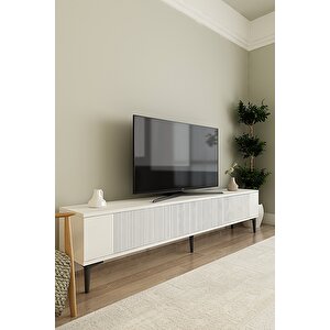 Tsa1803b - Corsa180 Tv Stand, Tv Sehpasi Beyaz 180cm Beyaz