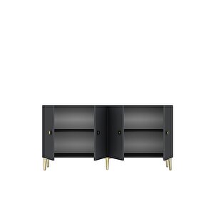 Ka1517ag Simple150 Konsol, Kahve Köşesi̇, Tv Sehpasi Antrasi̇t-gold 150cm