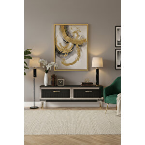 Tsa1204as - Tunatv120 Tv Stand, Tv Sehpasi Antrasi̇t-silver 120cm Antrasit Gümüş