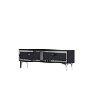 Tsa1204as - Tunatv120 Tv Stand, Tv Sehpasi Antrasi̇t-silver 120cm Antrasit Gümüş