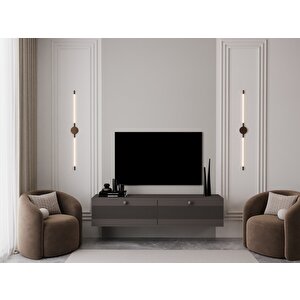 Melura Tv Ünitesi - Tv Sehpası 160 Cm Duvara Monte %100 Mdf Gri