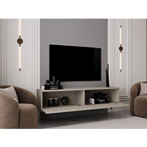 Melura Tv Ünitesi - Tv Sehpası 140 Cm Duvara Monte %100 Mdf Kumtaşı