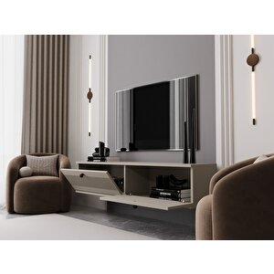 Melura Tv Ünitesi - Tv Sehpası 140 Cm Duvara Monte %100 Mdf Kumtaşı