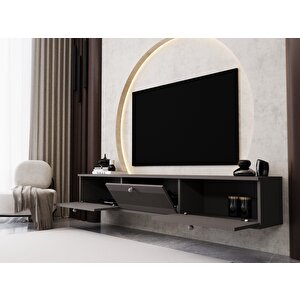 Melura Tv Ünitesi - Tv Sehpası 200 Cm Duvara Monte %100 Mdf Gri