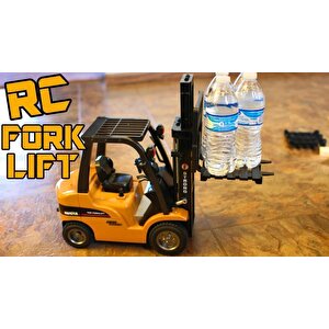Huina 1576 1/10 Yüksek Kalite Rc Model Forklift & Römork Vinç Set İş Makinesi Rc Uzaktan Kumandalı Metal -2.4g 8 Kanal Full Fonksi