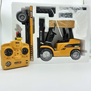 Huina 1576 1/10 Yüksek Kalite Rc Model Forklift & Römork Vinç Set İş Makinesi Rc Uzaktan Kumandalı Metal -2.4g 8 Kanal Full Fonksi