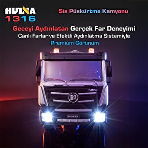 Huina 1316 1/18 Rc Sis Püskürtme Kamyonu İş Makinesi İnşaat Uzaktan Kumandalı Rc Model - 2.4ghz Gerçekçi Similasyon Ses Ve Işık Si