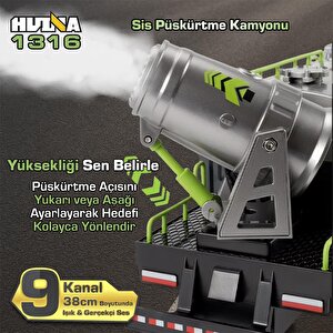 Huina 1316 1/18 Rc Sis Püskürtme Kamyonu İş Makinesi İnşaat Uzaktan Kumandalı Rc Model - 2.4ghz Gerçekçi Similasyon Ses Ve Işık Si