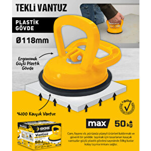 Sgs Tekli Vantuz Plastik Gövde 50kg Sgs944