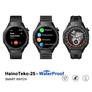 Amoled Ekran Waterproof 3 Kordonlu Akıllı Saat Teko25 Siyah
