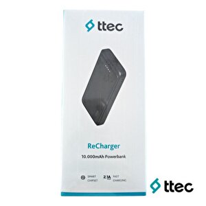 Ttec Recharger 10000mah Taşınabilir Usba Ve Type-c Taşınabilir Hızlı Powerbank Display Box Siyah 2bb263s
