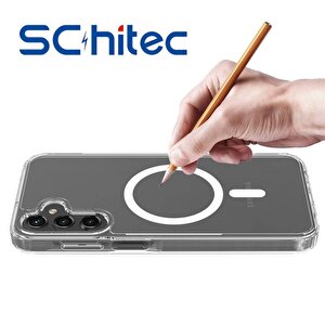 Schitec Samsung Galaxy S25 Magsafe Özellikli Şeffaf Kılıf