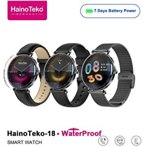 Haino Teko Amoled Ekran Super Slim Tasarım Waterproof 3 Kordonlu Akıllı Saat Siyah Teko18