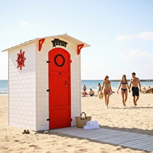 Mandu Ahşap Soyunma Kabini Xl Mavi̇